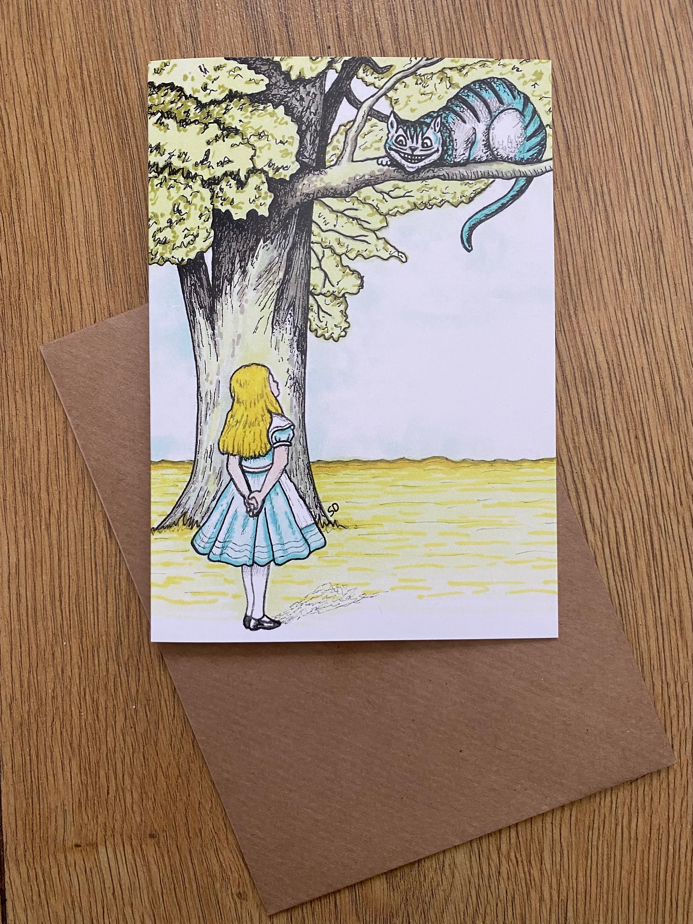 Alice in Wonderland Original Art Print Card *NEW LARGER SIZE* - Etsy