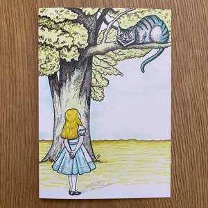 Alice im Wunderland - Kunstdruck Karte *NEW LARGER SIZE*