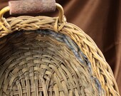 Vintage Rustic Hand Woven Rattan style French Vegetable Basket Free shipping