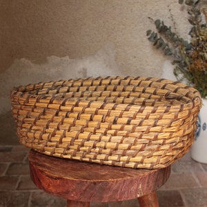 Antique/Vintage/Rustic Ciosan Straw Coil Woven French Bread Basket **Free shipping