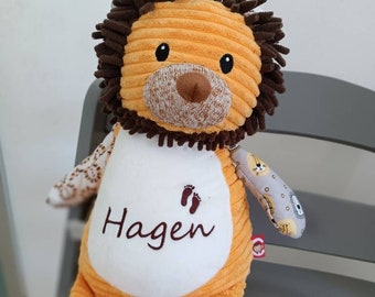 Löwe Personalisiertes Kuscheltier individuell mit Name, Daten bestickt