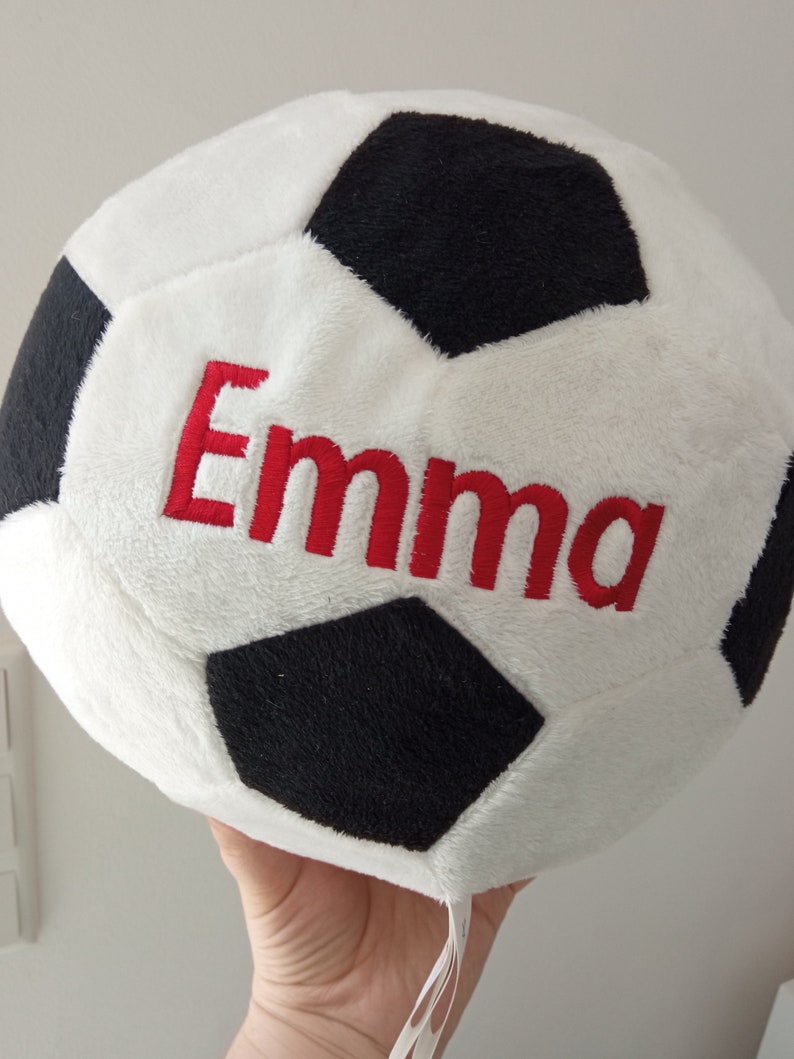 Plush football embroidered with name image 8