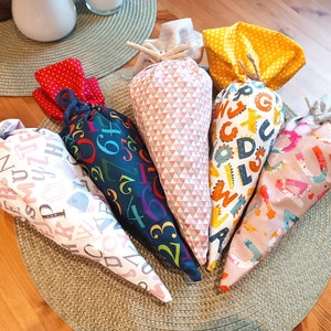 Mini cartable en tissu en forme de sac à sucre