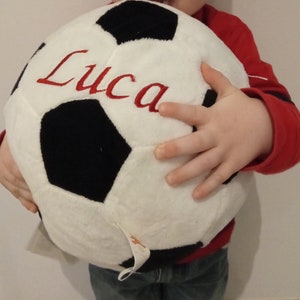 Plush football embroidered with name image 10