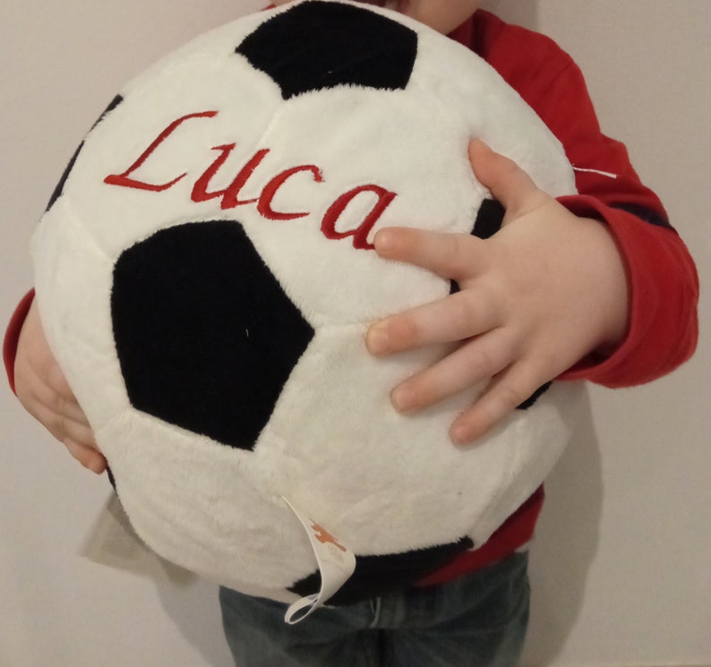 Plush football embroidered with name image 10