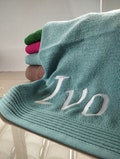 Towel with Name Embroidery