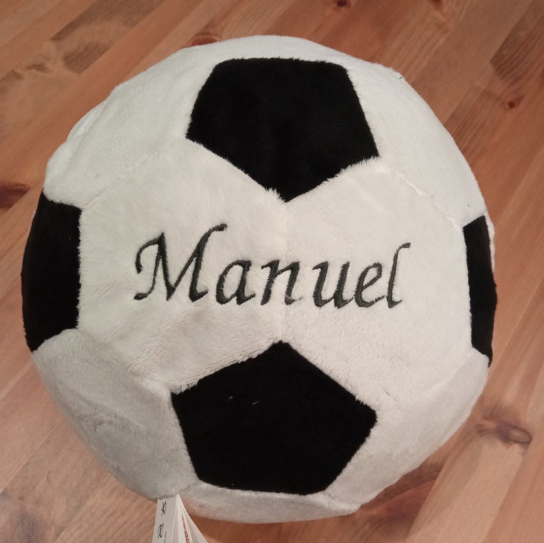 Plush football embroidered with name image 9