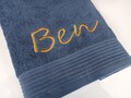 Bath towel 70x140 with embroidered name