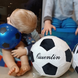 Plush football embroidered with name image 3