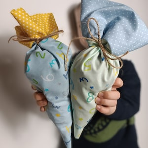 Mini cartable en tissu en forme de sac à sucre