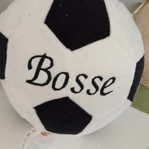 Plush football embroidered with name image 7