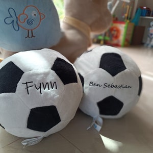 Plush football embroidered with name image 2