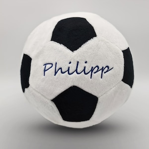 Plush football embroidered with name