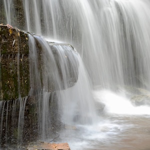 Closeup Waterfall Photo,Hidden Falls,Waterfall Spray,Landscape Photography,Prints and Canvases,Wall Art, Peaceful Waterfall Photo,Solitude