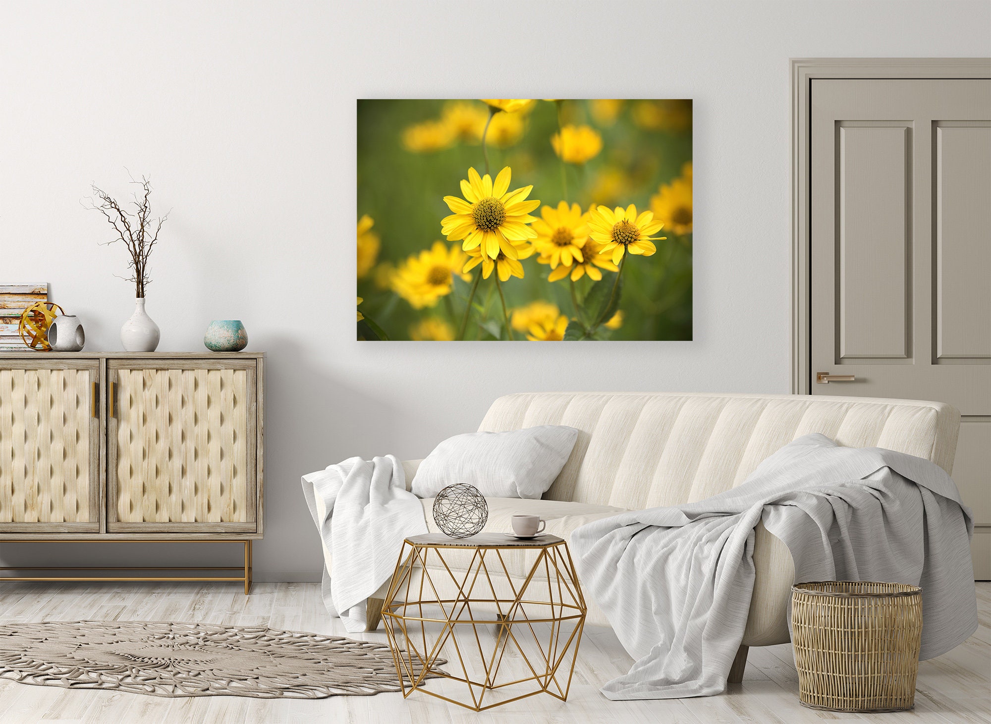 Field of Yellow Flowers Photo, Yellow Flower Photo, Bold