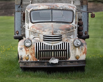 Rusty Truck Photo, Classic Chevy Truck Photo, Country Print, Farmhouse Decor, Old Work Trucks, Prints and Canvases, Rustic Wall Art