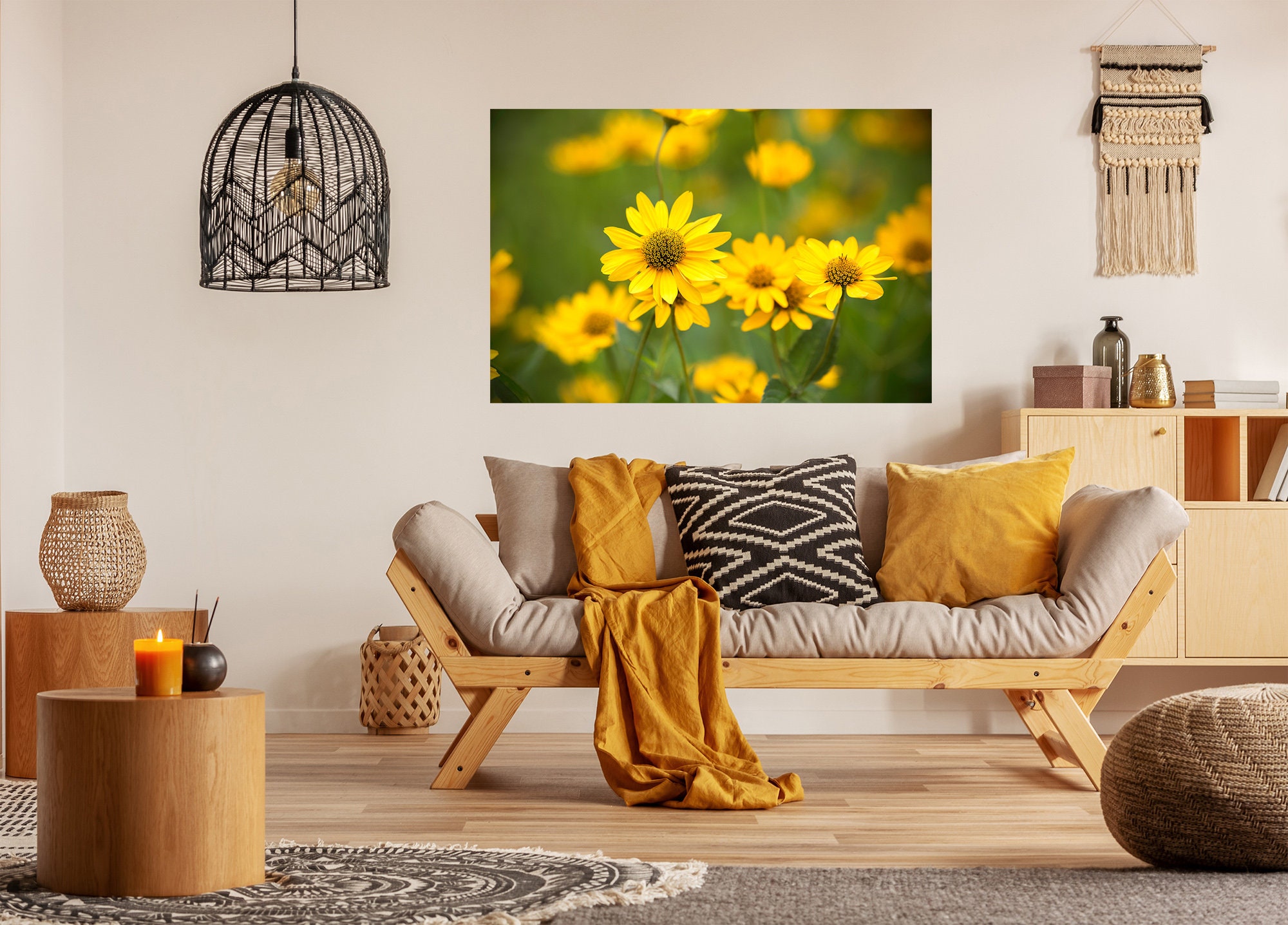 Field of Yellow Flowers Photo, Yellow Flower Photo, Bold