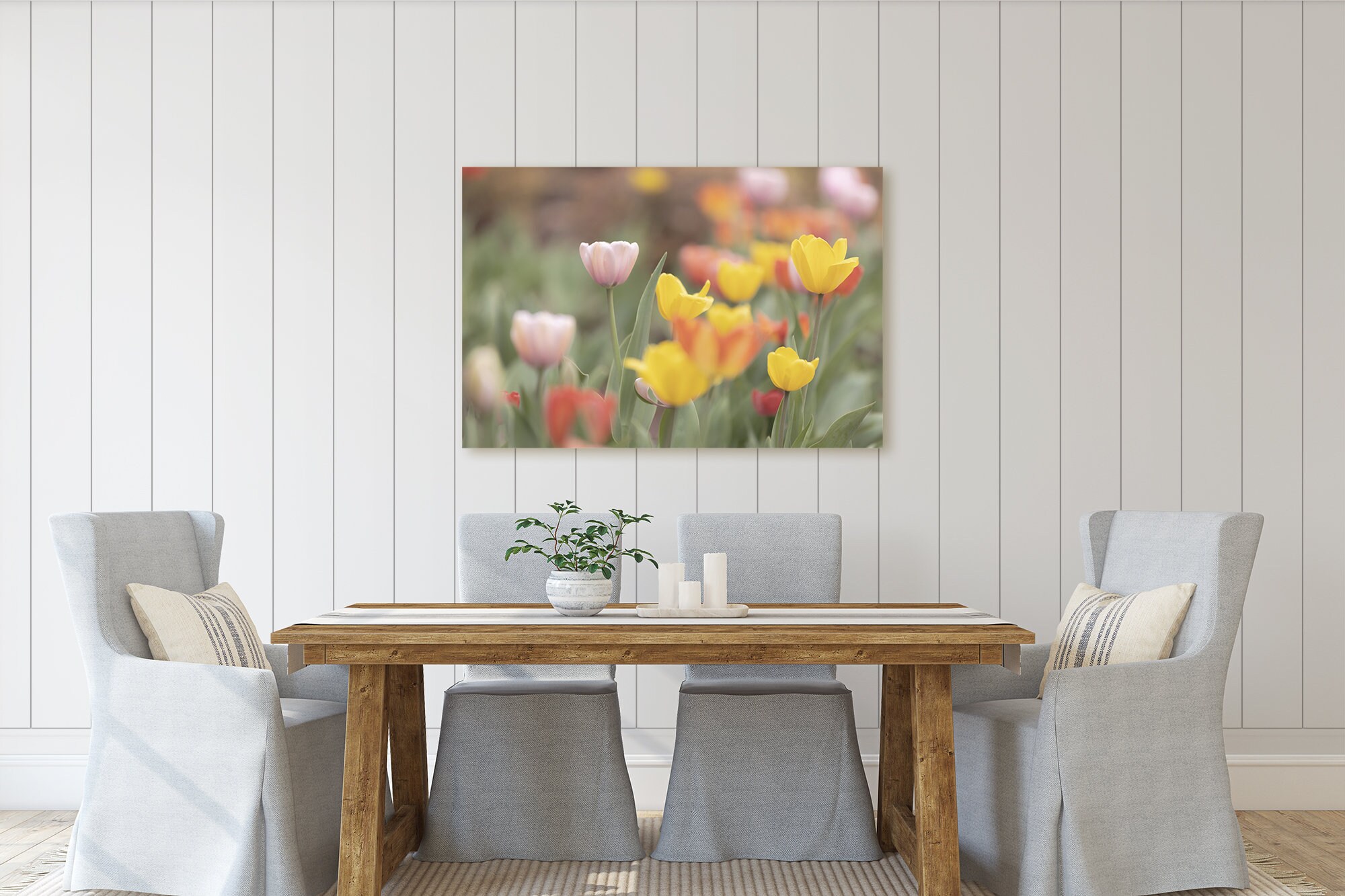 Spring Tulip Garden Photo | Floral Wall Art - Etsy