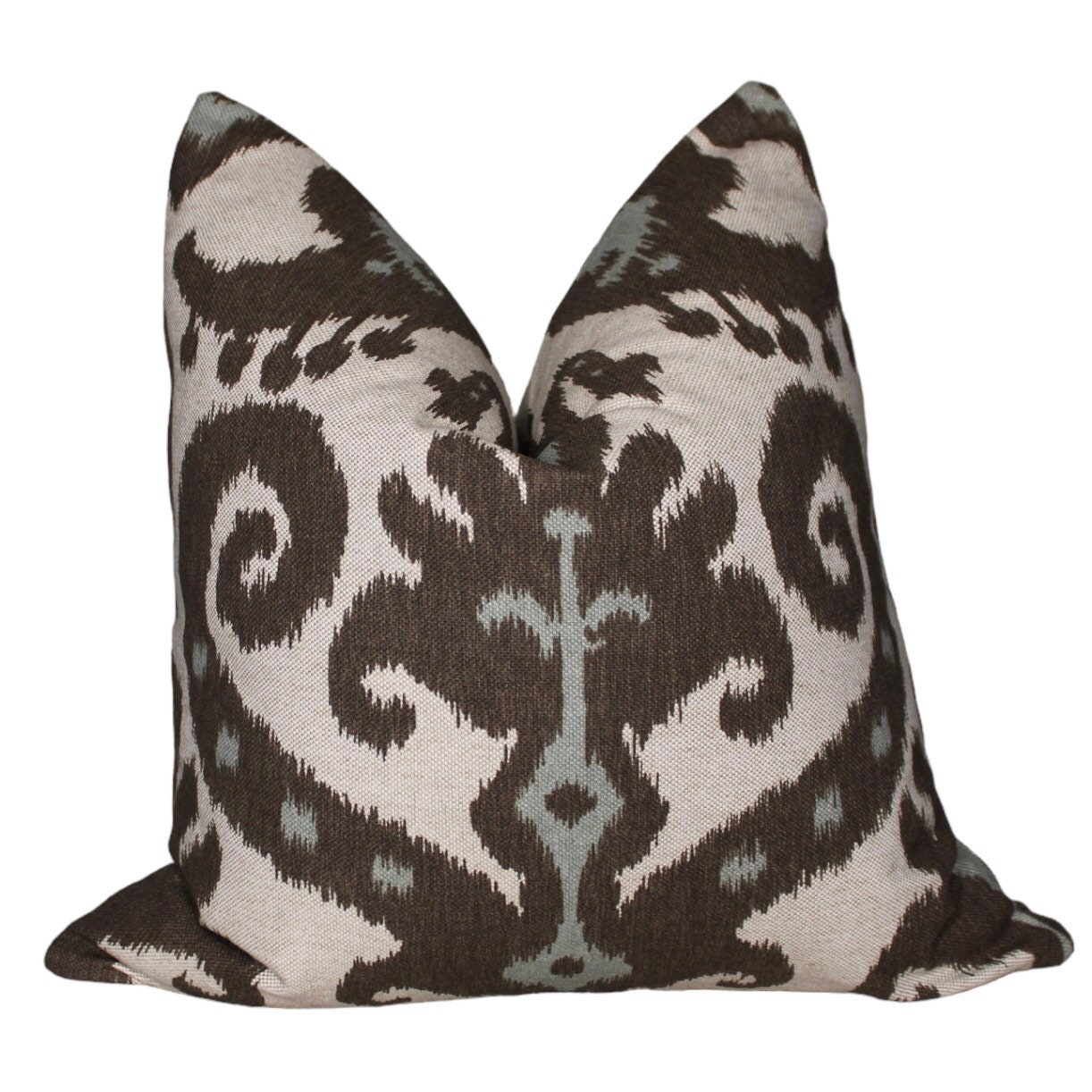 Brown and Cream Designer Print Throw Pillow Cover /cushion Cover