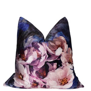 Dekoratives Dekokissen mit Blumen / Blumendruck Kissen / Kissenbezug / Sofakissenbezug