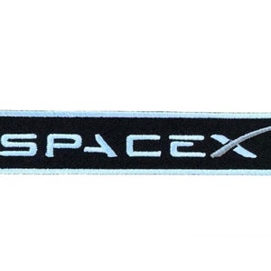 NASA SpaceX Logo Patch (4 Inch) Iron/Sew-on + Hook & Loop Badge DM-2 Space Mission DIY Costume, Cap, Bag, Jacket, Hat, Bag, Gift Patches