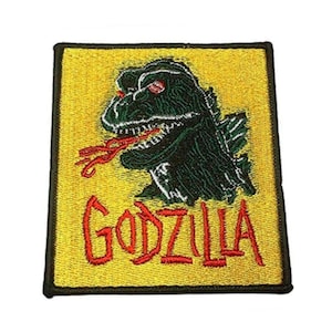 Godzilla Patch (4 Inch) Embroidered Iron/Sew-on Badge Classic Horror Movie Reptilian Dinosaur DIY Costume, Jacket, Backpack, Gift Patches