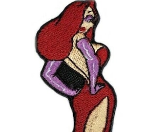 Jessica Rabbit Patch (4 Inch) Embroidered Iron-on or Sew-on Badge Who Framed Roger Rabbit Souvenir Emblem Gift Patches