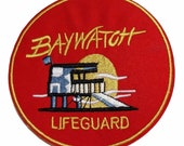 Baywatch Lifeguard Patch (3.5 Inch) Embroidered Iron Sew-on Badge Movie Souvenir Uniform Costume Emblem Swimsuit Jacket Shorts Bag