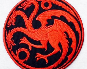 Dracarys 10x10cm. Size 4/'/' x 4/'/' Patch Iron-on