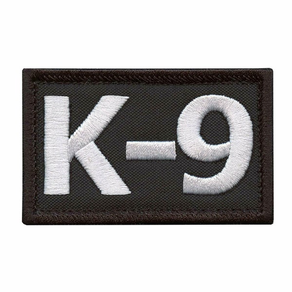 K-9 Patch (5 x 2 Inch) Embroidered Hook + Loop Fastener Laser Cut Badge Tactical Vest Patches / Service Dog / K-9 Handler Harness