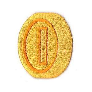 Gold Coin Patch (2 Inch) Embroidered Iron-on or Sew-on Badge Souvenir Retro Gamer DIY Costume Mario Kart Allstars Snes Gift Patches