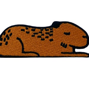 Capybara Patch (3 Inch) Embroidered Iron or Sew-on Badge DIY Costume / Cosplay Animal Lover Jacket, Backpack, Cap, Hat, T-shirt Gift Patches