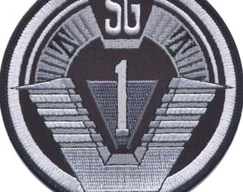 Parche de uniforme Star Gate SG-1 (8,9 cm) Bordado Insignia termoadhesiva de ciencia ficción Emblema de película y serie de televisión Regalo Parches de cosplay