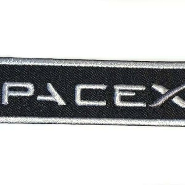 NASA SpaceX Logo Patch (4 Inch) Iron/Sew-on Dragon Crew Badge DM-2 Space Mission DIY Costume, Cap, Bag, Jacket, Hat, Bag, Gift Patches