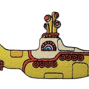 Beatles Patch (4 Inch) Yellow Submarine Badge Music Festival Gift Iron / Sew on Badge Applique Music Souvenir DIY Costume Gift Patches