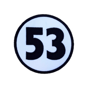 Herbie 53 The Love Bug Patch (3.5 Inch) Embroidered Iron or Sew-on Badge Classic Movie Souvenir Retro DIY Costume, Jacket, Bag, Gift Patches
