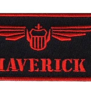 Pete Maverick Mitchell Top-Gun Patch (3 Inch) Hook and Loop Badge DIY Costume Emblem Flight Suit Pilot Weapons School, Gift Patches