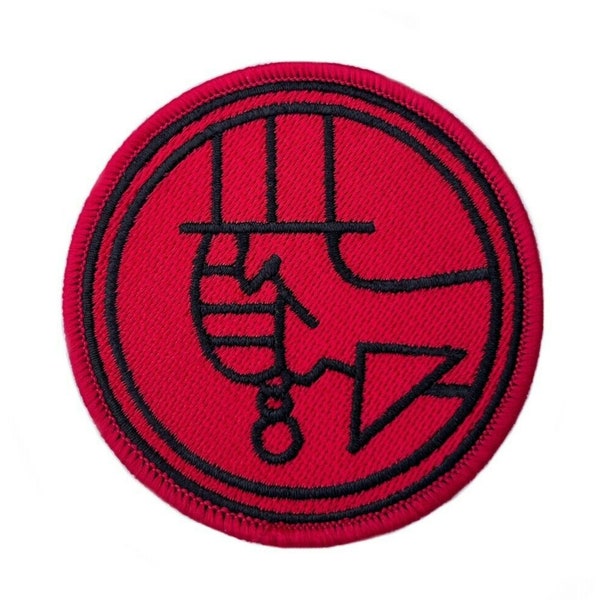 HellBoy Red Logo Patch (3 Inch) Geborduurd ijzer of opnaaibare badge Hell Boy Classic Movie Souvenir Retro DIY-kostuum, jas, cadeaupatches