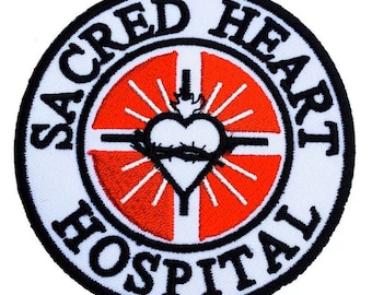 SCRUBS Sacred Heart Hospital Patch (3.5 Inch) Embroidered Iron-on or Sew-on Badge Janitor DIY Costume Souvenir Emblem Appliqué Gift Patches