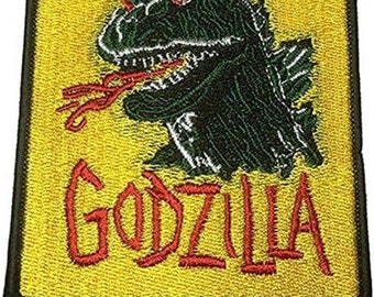 Godzilla Patch (4 Inch) Embroidered Iron/Sew-on Badge Classic Horror Movie Reptilian Dinosaur DIY Costume, Jacket, Backpack, Gift Patches