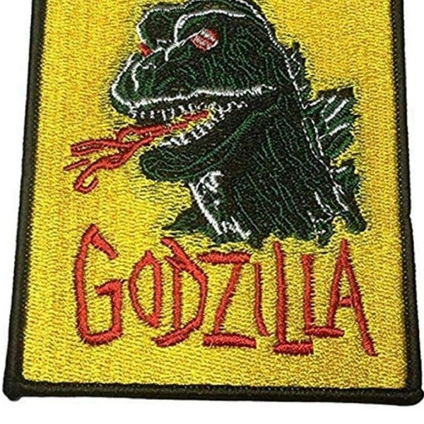 Godzilla Patch (4 Inch) Embroidered Iron/Sew-on Badge Classic Horror Movie Reptilian Dinosaur DIY Costume, Jacket, Backpack, Gift Patches