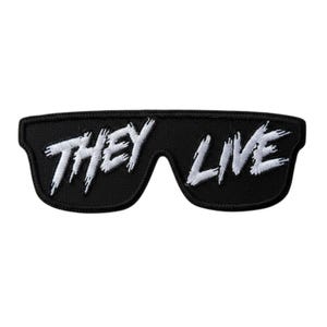 They Live Logo (1.1 Inch) Iron/Sew-on Badge Classic Horror Movie Sci-Fi Conspiracy DIY Costume, Backpack, Jacket, Hat Halloween Gift Patches