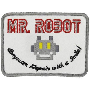 Écusson Mr-Robot FSociety (4 pouces) badge brodé à repasser/à coudre Hacker d&#39;ordinateur DIY Costume veste sac Souvenir cadeau écussons