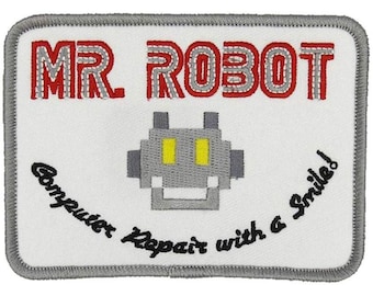 Mr-Robot FSociety Patch (4 Inch) Embroidered Iron/Sew-On Badge Computer Hacker DIY Costume Jacket Bag Souvenir Gift Patches