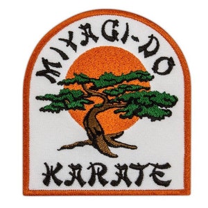 Miyagi-Do Karate Patch (3.25 Inch) Embroidered Iron/Sew-On Badge Karate Kid Logo New Emblem Applique for Kimono / Bag / Hat / Cap / Jacket