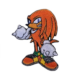 Knuckles The Echinda Patch (3 Inch) Gesticktes Aufnäher Kostüm Applikation Motiv Retro Gamer Souvenir Videospiel Emblem