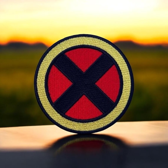 X-men Patch (3 Inch) Embroidered Hook & Loop / Iron-on Badge Super