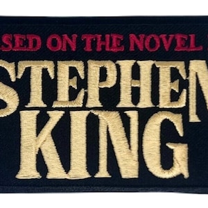 Stephen King Patch (3.5 Inch) Iron/Sew-on Badge Horror Movie Writer DIY Costume, Backpack, Jacket, Hat, Halloween Gift Patches