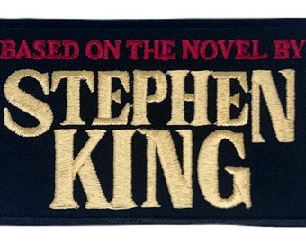 Écusson Stephen King (3,5 pouces) thermocollant/écusson à coudre scénariste de films d'horreur, bricolage, costume, sac à dos, veste, chapeau, écussons cadeau Halloween