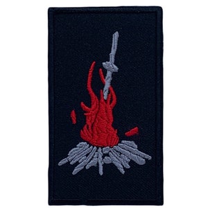 Bonfire Souls Bourne Inspired Patch (3.25 Inch) Embroidered Hook & Loop Badge DIY Costume / Cosplay Jacket Backpack Gamer Gift Patches
